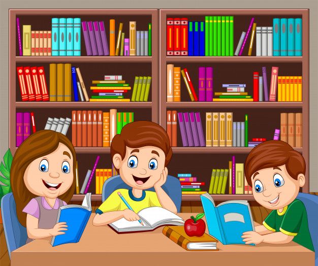 Students studying
